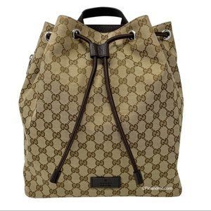 NEW Gucci GG Guccissima Drawstring Canvas Backpack